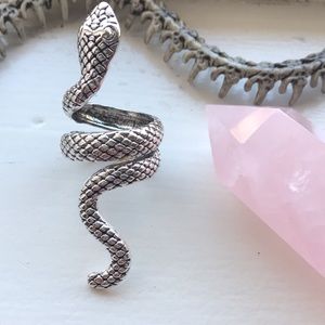 Silver snake ring